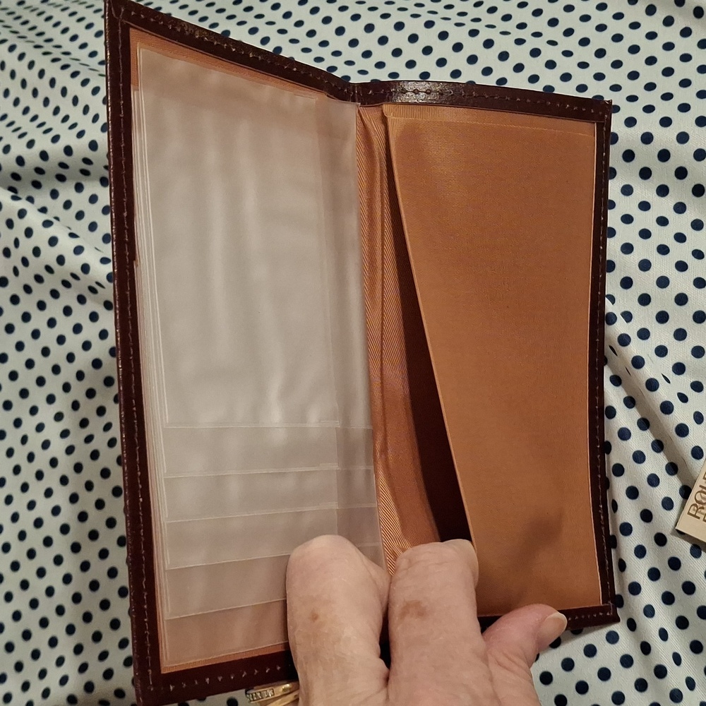 Vintage ROLFS Cowhide Wallet With Checkbook$$ - Picture 6 of 7